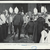 Le roi d'Espagne a Toléde, réception d'Alphonse XIII, devant la cathédrale, par le cardinal archevéque et le chapitre.