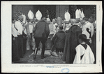 Le roi d'Espagne a Toléde, réception d'Alphonse XIII, devant la cathédrale, par le cardinal archevéque et le chapitre.
