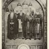 Glavnyi altar'.  Iuzhnaia storona. Sv. Ottsy Rossiskoi tserkovi. Sv. Sergii Radonezhskii.  Sv. Stefan Velikopermskii.  Sv. Antonii Pecherskii. Sv. Feodosii Pecherskii.  Sv. Aleksii Moskovskii.  Sv. Petr Moskovskii.