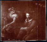 Photograph of a painting of King Alfred and the neatherd's wife.