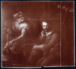 Photograph of a painting of King Alfred and the neatherd's wife.
