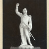 Statue of Ethan Allen on porch of capitol at Montpelier.