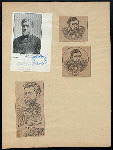 A sheet with four portraits of William B. Allison.