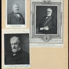 A sheet with three portraits of Senator William B. Allison.