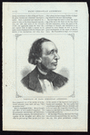 Portrait of Hans Christian Andersen [from Phrenological journal, pg. 155]