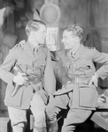 Derek Williams as 2nd. Lieut. Raleigh (left) and Colin Keith-Johnston as Captain Stanhope (right).