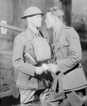 Derek Williams as 2nd. Lieut. Raleigh (left) and Colin Keith-Johnston as Captain Stanhope (right).
