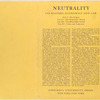 Neutrality, its history, economics and law.  Vol. 1. The origins.