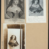 A sheet with three portraits of Anne of Austria, queen of France.