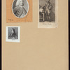 A sheet with three portraits of Lord Anson.