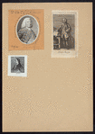 A sheet with three portraits of Lord Anson.