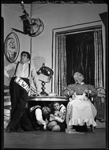 Scene from the stage production Pins and Needles (labor hides under the desk).