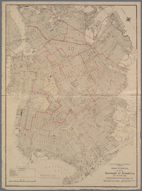 Map of the Borough of Brooklyn, City of New York, showing Congressional