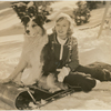 Publicity photograph of Margaret Sullavan with dog in the motion picture The Moon’s Our Home