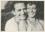 Margaret Sullavan and Leland Hayward, faces together