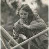 Margaret Sullavan with dog