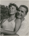 Margaret Sullavan and Leland Hayward looking off
