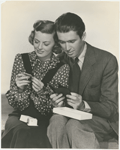 Publicity photograph of Margaret Sullavan and Jimmy Stewart in the motion picture Little Shop Around the Corner