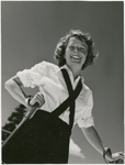 Margaret Sullavan with ski poles