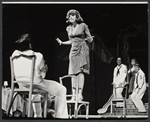 Ron Husmann [back to camera] Phyllis Newman [standing on chair] Remak Ramsay, Bernadette Peters and Jess Richards [background] in the 1971 Broadway revival of On the Town