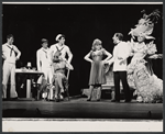 Jess Richards [far left], Kurt Anderson, Phyllis Newman [seated], Bernadette Peters and unidentified others in the 1971 Broadway revival of On the Town