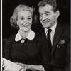 Jan Sterling and Scott McKay in rehearsal for the stage productionce for the Asking