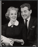 Jan Sterling and Scott McKay in rehearsal for the stage productionce for the Asking