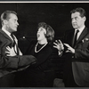 Scott McKay [right] and unidentified others in rehearsal for the stage productionce for the Asking