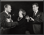 Scott McKay [right] and unidentified others in rehearsal for the stage productionce for the Asking