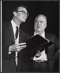Russell Nype and Ralph Dunn in rehearsal for the stage production Once for the Asking