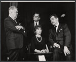 Ralph Dunn, Russell Nype, Scott McKay and unidentified [center] in rehearsal for the stage production Once for the Asking