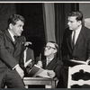 Scott McKay [left] and unidentified others in rehearsal for the stage productionce for the Asking