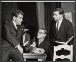Scott McKay [left] and unidentified others in rehearsal for the stage production Once for the Asking