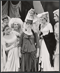 Ann B. Davis [center] and ensemble in the stage production Once Upon a Mattress