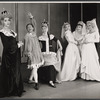 Jane White, Joe Bova, Ann B. Davis and unidentified others in the stage production Once Upon a Mattress