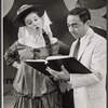 Ann B. Davis and unidentified in publicity photo for the stage production Once Upon a Mattress