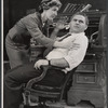 Shannon Bolin and Nehemiah Persoff in the stage production Only in America