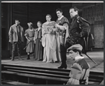Jonathan Frid, Mitchell Agruss, Sada Thompson, Jacqueline Brookes, Richard Waring, Alfred Drake and Richard Lupino in the 1957 American Shakespeare production of Othello