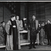 Larry Gates, Earle Hyman, Alfred Drake [center] and unidentified others in the 1957 American Shakespeare production of Othello