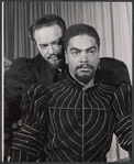 Alfred Drake and Earle Hyman in rehearsal for the 1957 American Shakespeare production of Othello
