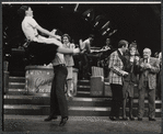 Ann Reinking, John Mineo [left], Jim Weston, Janie Sell and William Griffis [right] in the stage production Over Here!