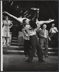 Maxene Andrews, John Mineo, Ann Reinking, William Griffis and Janie Sell in the stage production Over Here!