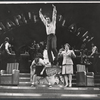 Ann Reinking, John Mineo, Maxene Andrews [center] and unidentified others in the stage production Over Here!