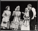 Maxene Andrews, Patty Andrews, April Shawhan and Douglass Watson in the stage production Over Here!