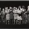 Jim Weston, William Griffis, Patty Andrews, Janie Sell, Maxene Andrews, Bette Henritze, Phyllis Somerville, MacIntyre Dixon and unidentified others in the stage production Over Here!