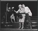 Patty Andrews, Jim Weston [center] and unidentified others in the stage production Over Here!