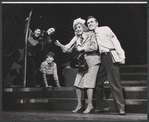 Patty Andrews, Jim Weston [center] and unidentified others in the stage production Over Here!