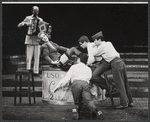 Janie Sell, John Travolta, Treat Williams and John Mineo in the stage production Over Here!