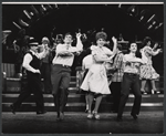 Treat Williams, Marilu Henner, John Mineo [center] and unidentified others in the stage production Over Here!