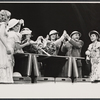 William Griffis [center], Bette Henritze [right] and unidentified others in the stage production Over Here!